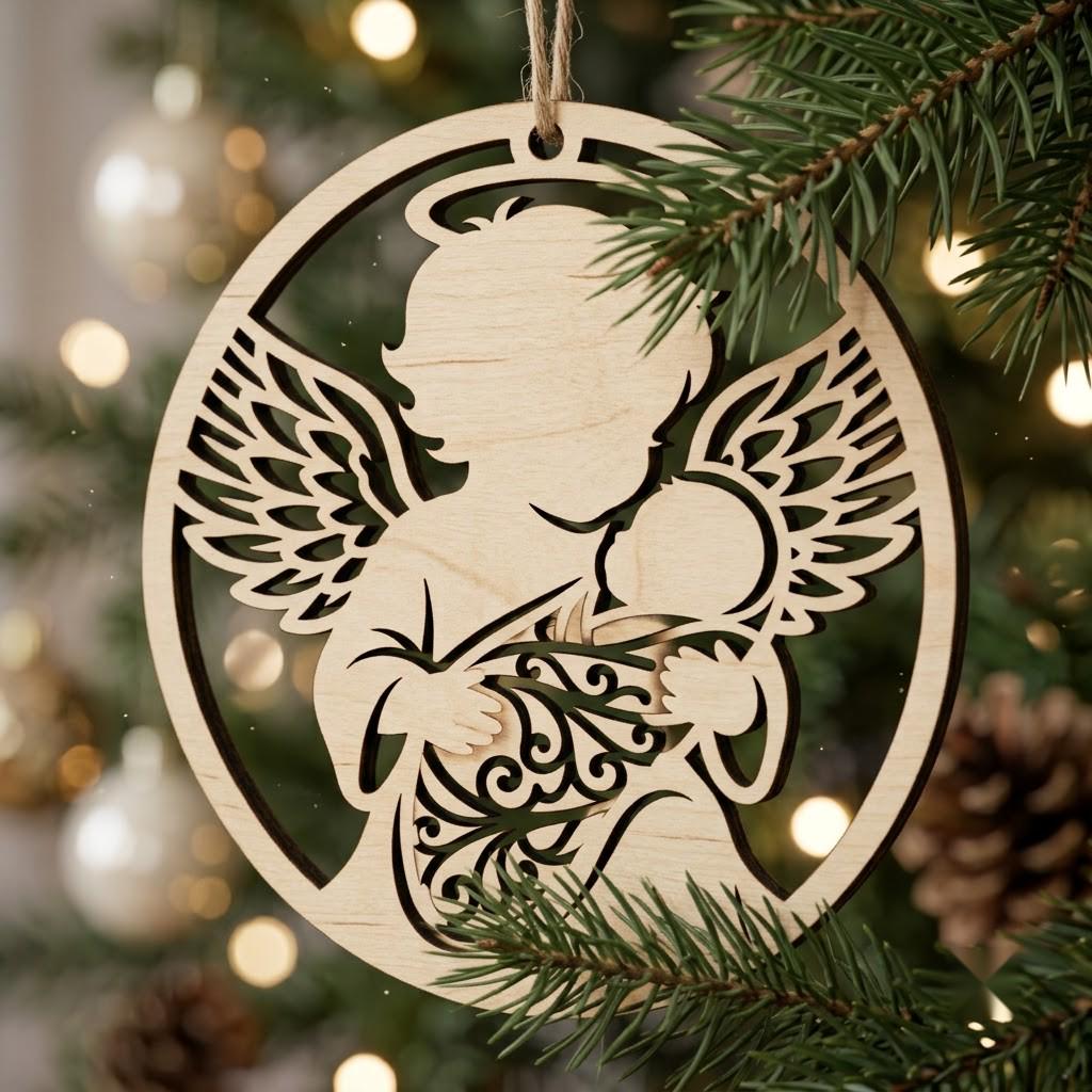 Nativity Angel Ornament Bundle, Religious Christmas Manger Tree Decor, 49 Designs