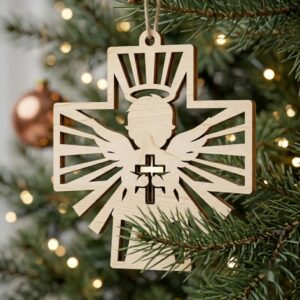 Nativity Angel Ornament Bundle, Religious Christmas Manger Tree Decor, 49 Designs