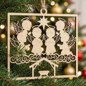Nativity Angel Ornament Bundle, Religious Christmas Manger Tree Decor, 49 Designs