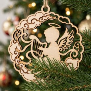 Nativity Angel Ornament Bundle, Religious Christmas Manger Tree Decor, 49 Designs