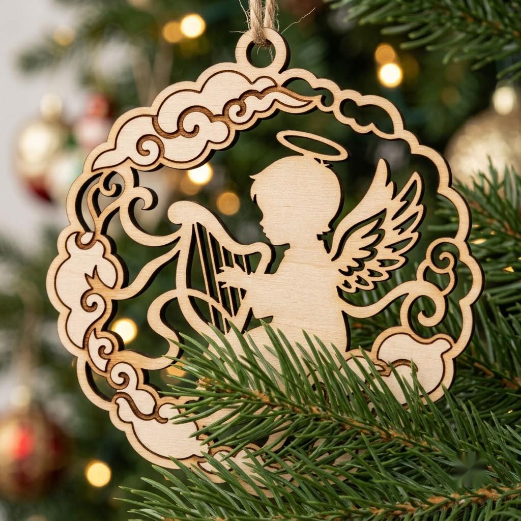 Nativity Angel Ornament Bundle, Religious Christmas Manger Tree Decor, 49 Designs
