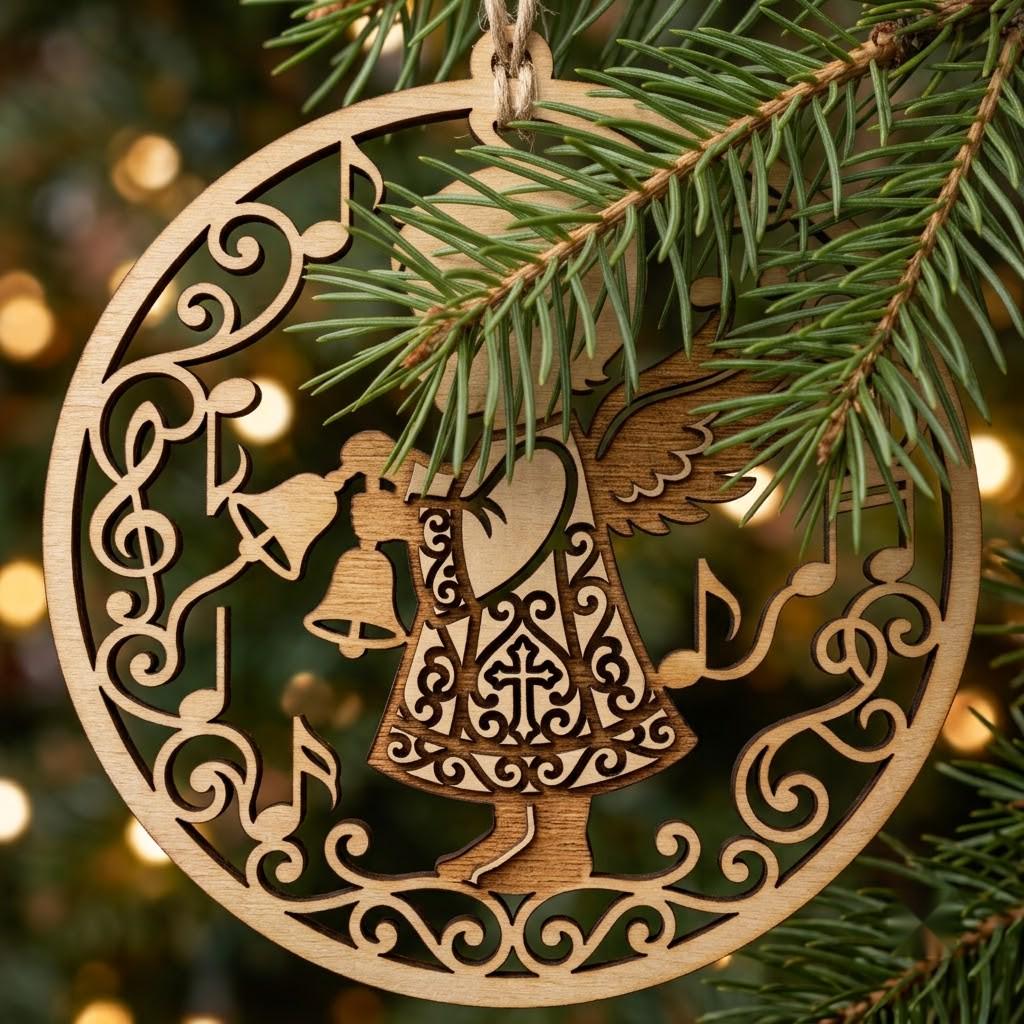 Nativity Angel Ornament Bundle, Religious Christmas Manger Tree Decor, 49 Designs