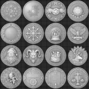 Nativity Challenge Coin Laser Relief, Christmas Faith Token Bundle