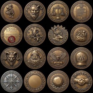 Nativity Challenge Coin Laser Relief, Christmas Faith Token Bundle