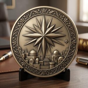 Nativity Challenge Coin Laser Relief, Christmas Faith Token Bundle