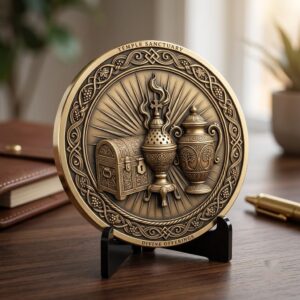 Nativity Challenge Coin Laser Relief, Christmas Faith Token Bundle