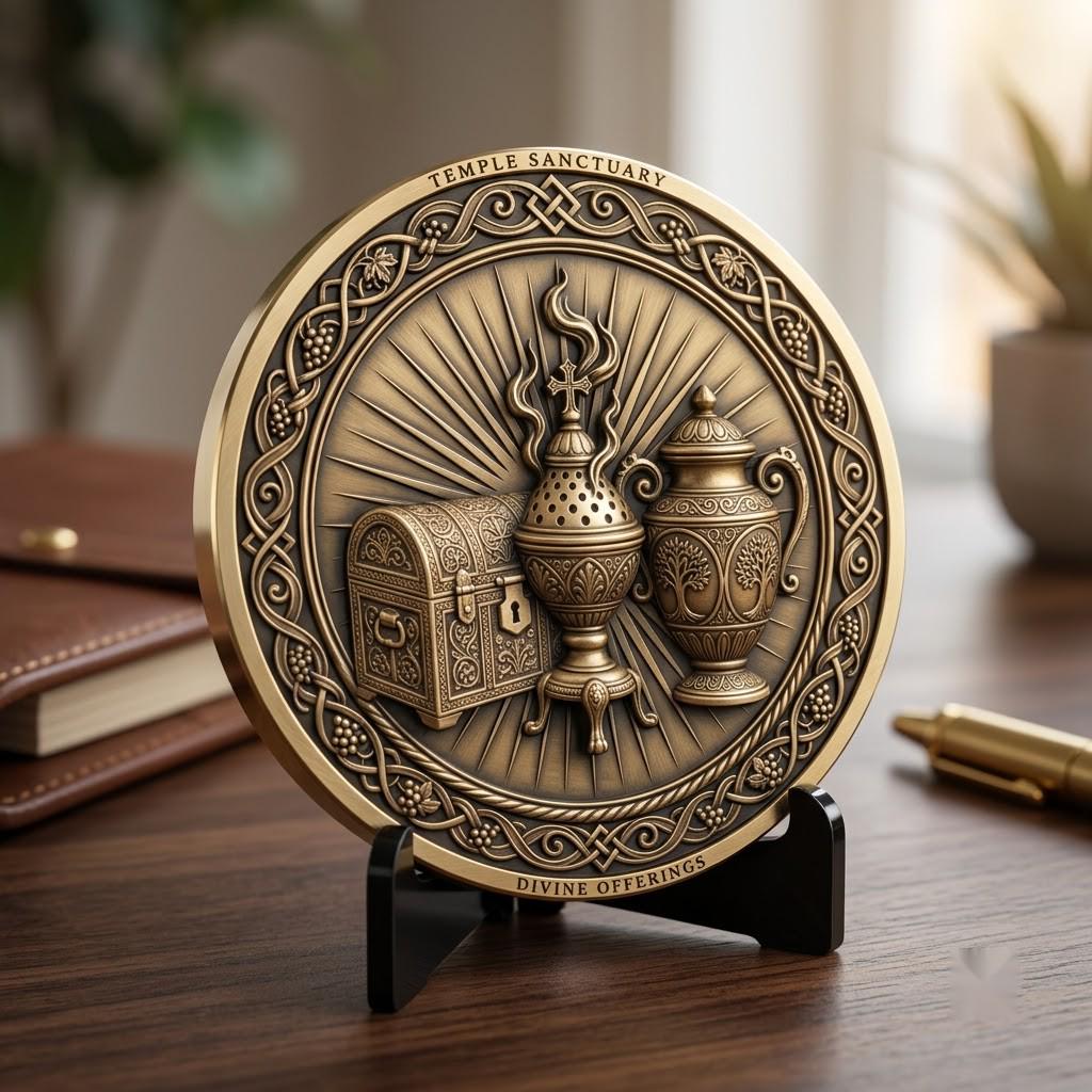 Nativity Challenge Coin Laser Relief, Christmas Faith Token Bundle