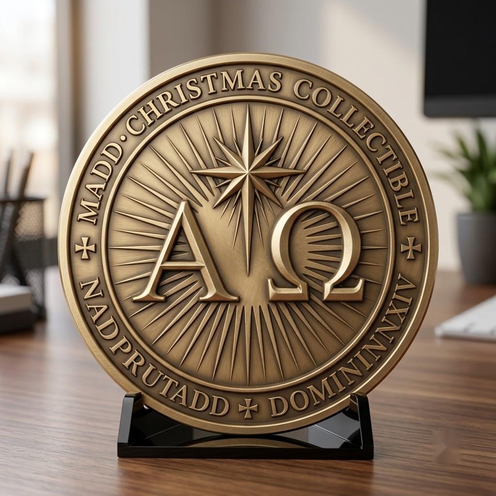 Nativity Laser Engraving File, Religious Christian Challenge Coin Relief Map