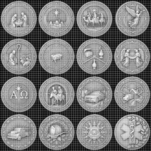 Nativity Laser Engraving File, Religious Christian Challenge Coin Relief Map