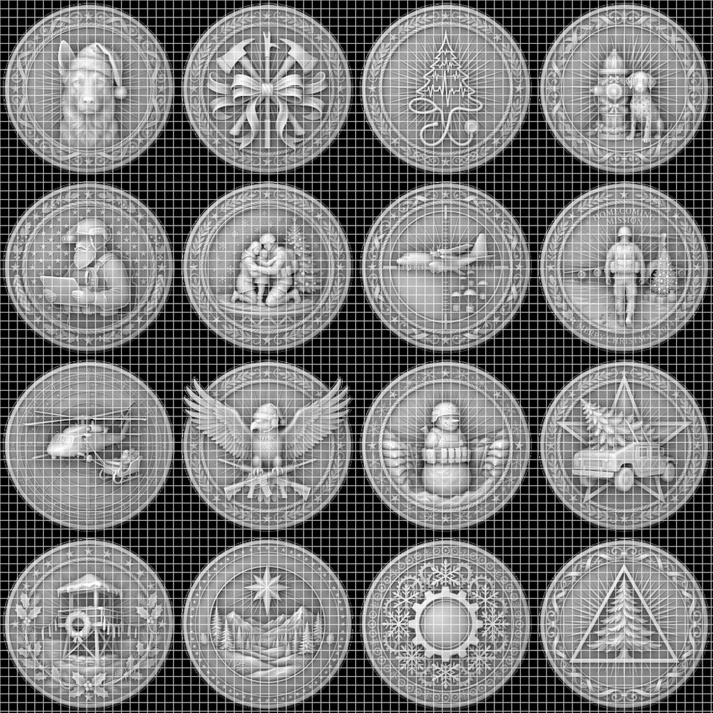 Nativity Laser Engraving File, Religious Christian Challenge Coin Relief Map