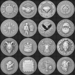 Nativity Laser Engraving File, Religious Christian Challenge Coin Relief Map