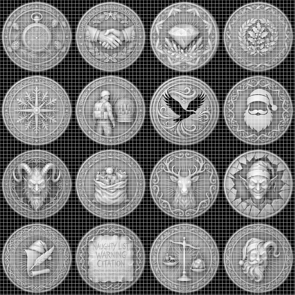 Nativity Laser Engraving File, Religious Christian Challenge Coin Relief Map