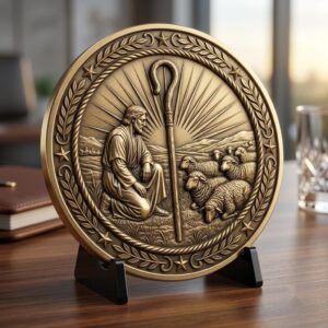 Nativity Laser Engraving File, Religious Christian Challenge Coin Relief Map