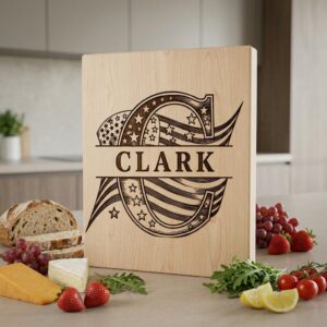 Patriotic Alphabet, American Flag Monogram Letters, Engraving Board File