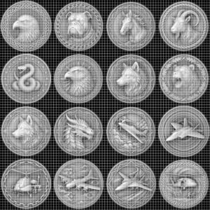 Patriotic Coin Engraving Files, Military Relief Designs, Bronze Animal Art, 50 PNG Bundle