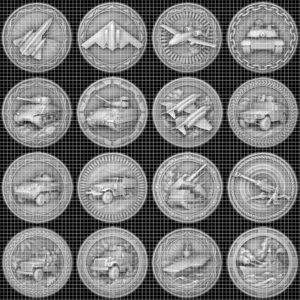 Patriotic Coin Engraving Files, Military Relief Designs, Bronze Animal Art, 50 PNG Bundle