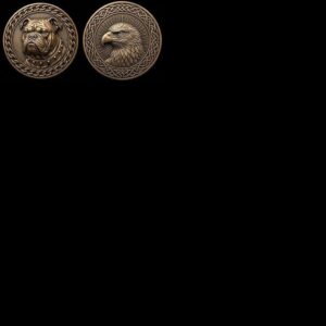 Patriotic Coin Engraving Files, Military Relief Designs, Bronze Animal Art, 50 PNG Bundle