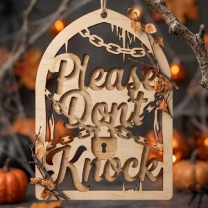 Retro Groovy Ghost Door Hanger, Spooky Season Bundle, 50 Laser Designs