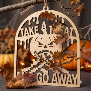 Retro Groovy Ghost Door Hanger, Spooky Season Bundle, 50 Laser Designs