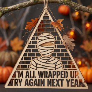 Retro Groovy Ghost Door Hanger, Spooky Season Bundle, 50 Laser Designs