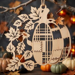 Rustic Farmhouse Halloween Ornament Bundle, Harvest Pumpkin Sign Decor