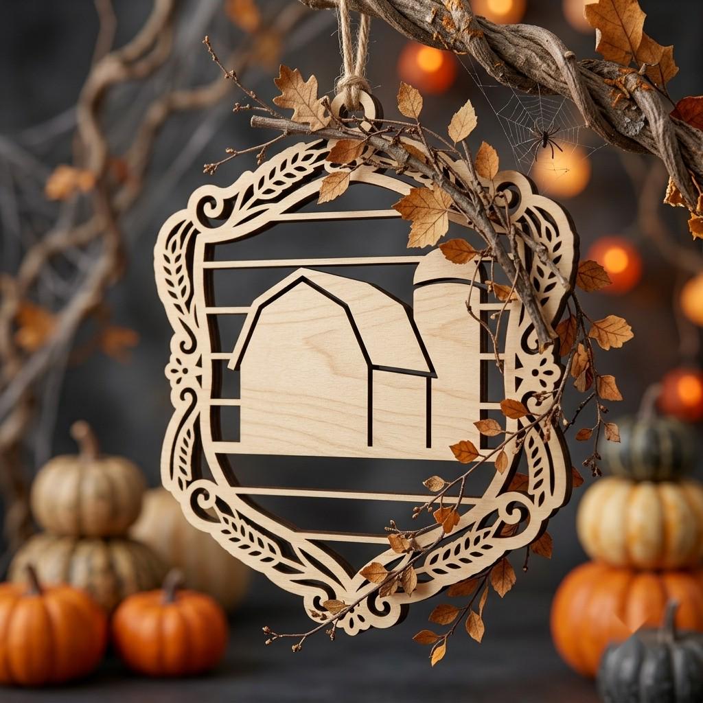 Rustic Farmhouse Halloween Ornament Bundle, Harvest Pumpkin Sign Decor