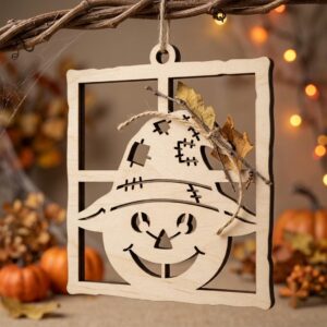 Rustic Farmhouse Halloween Ornament Bundle, Harvest Pumpkin Sign Decor