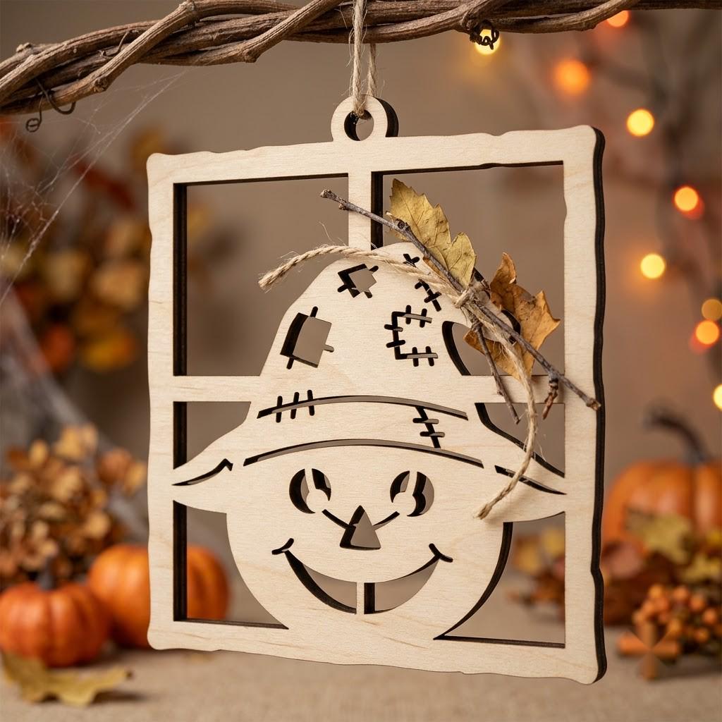 Rustic Farmhouse Halloween Ornament Bundle, Harvest Pumpkin Sign Decor