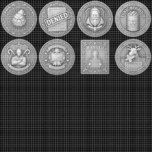 Santa Sleigh Relief Coin Engraving, Midnight Cityscape, 40 PNG Bundle