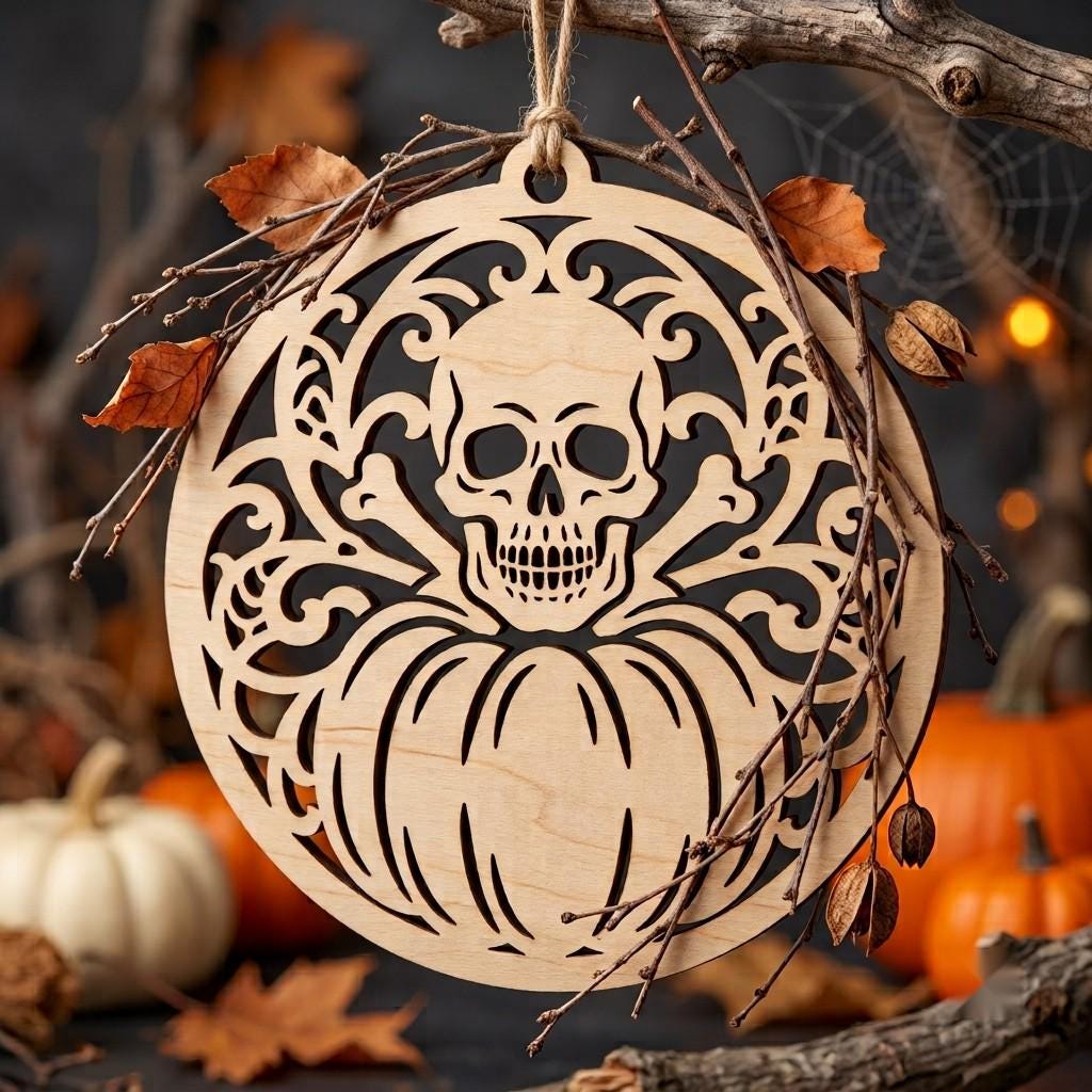 Skeleton Ornament SVG Bundle, Gothic Skull Rose Decor, Multi Layered Designs