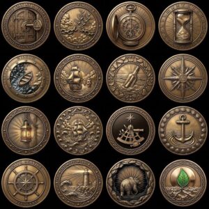 Sobriety Coin Depth Map PNG, Hero Journey Relief Recovery Token Laser File