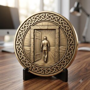 Sobriety Coin Depth Map PNG, Hero Journey Relief Recovery Token Laser File