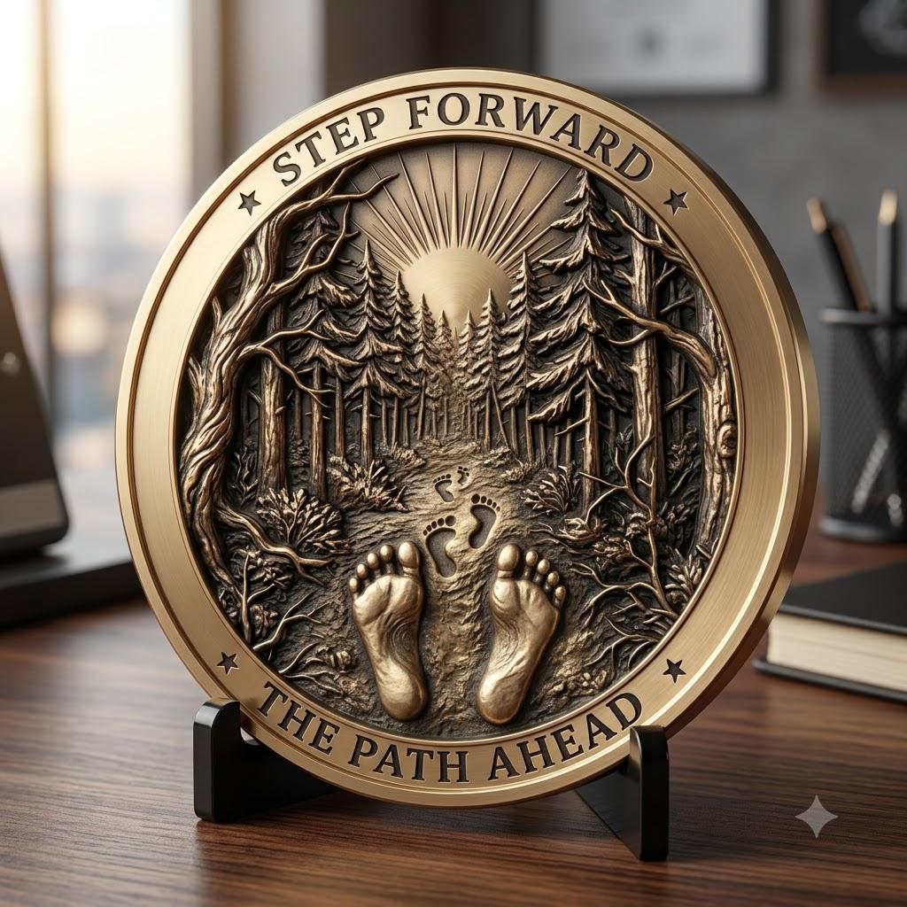 Sobriety Coin Depth Map PNG, Hero Journey Relief Recovery Token Laser File