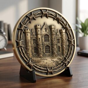 Spooky Halloween Coin Engraving Depth Map, Haunted Token Relief for Laser