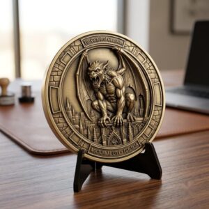 Spooky Halloween Coin Engraving Depth Map, Haunted Token Relief for Laser