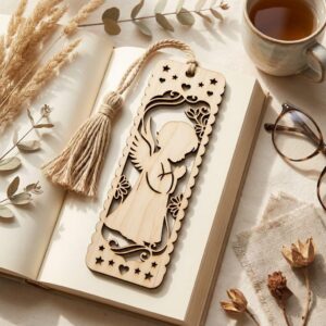 Stained Glass Animal Bookmark Pattern, Wildlife Silhouette Wood Page Marker