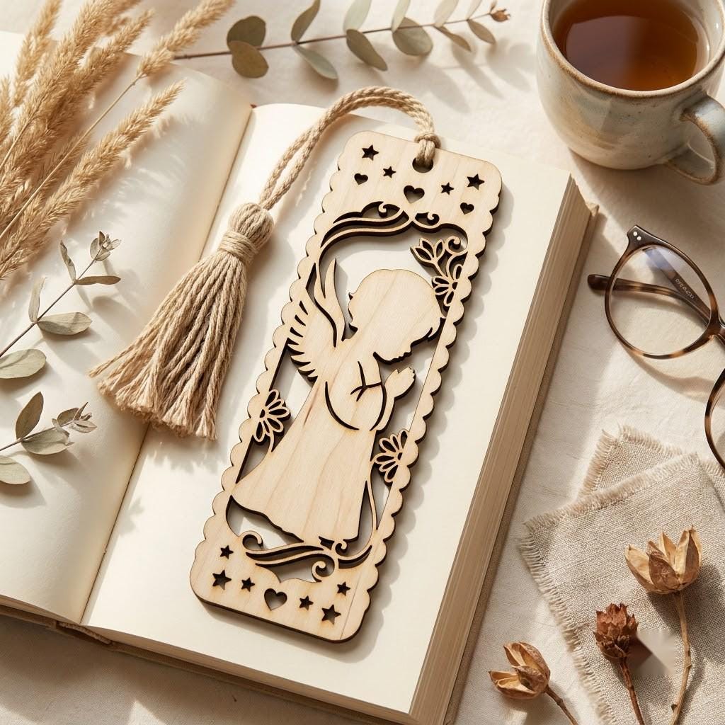 Stained Glass Animal Bookmark Pattern, Wildlife Silhouette Wood Page Marker