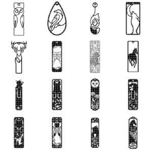 Stained Glass Animal Bookmark Pattern, Wildlife Silhouette Wood Page Marker
