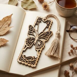 Stained Glass Animal Bookmark Pattern, Wildlife Silhouette Wood Page Marker
