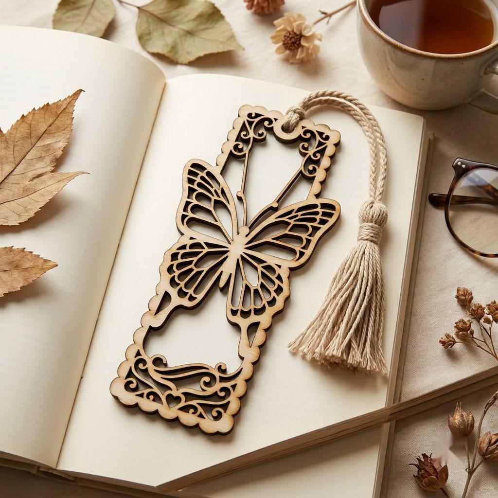 Stained Glass Animal Bookmark Pattern, Wildlife Silhouette Wood Page Marker