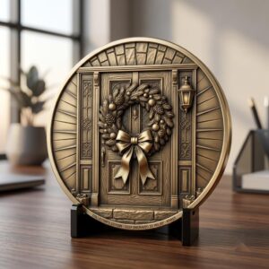Ugly Christmas Sweater Challenge Coin, 3D Depth Map File for Laser Engraving