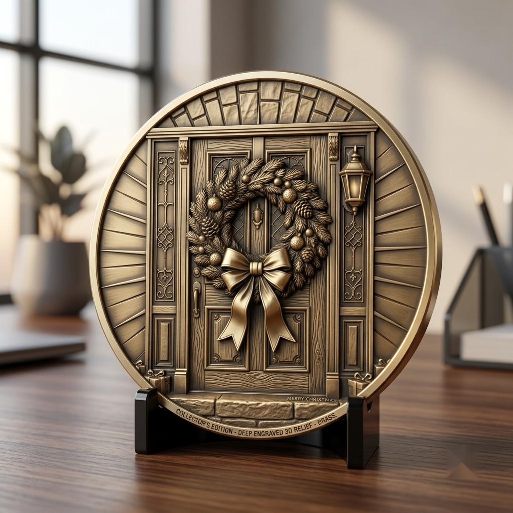 Ugly Christmas Sweater Challenge Coin, 3D Depth Map File for Laser Engraving