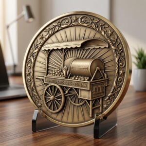 Ugly Christmas Sweater Challenge Coin, 3D Depth Map File for Laser Engraving