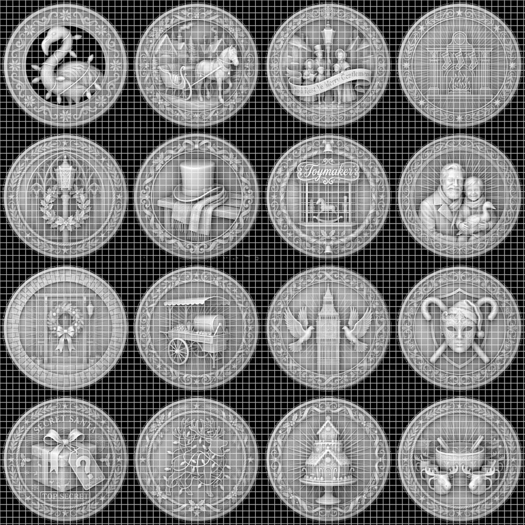 Ugly Christmas Sweater Challenge Coin, 3D Depth Map File for Laser Engraving