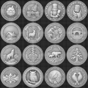 Ugly Christmas Sweater Challenge Coin, 3D Depth Map File for Laser Engraving