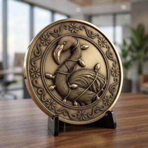 Ugly Christmas Sweater Challenge Coin, 3D Depth Map File for Laser Engraving