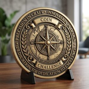 Ugly Christmas Sweater Challenge Coin, 3D Depth Map File for Laser Engraving