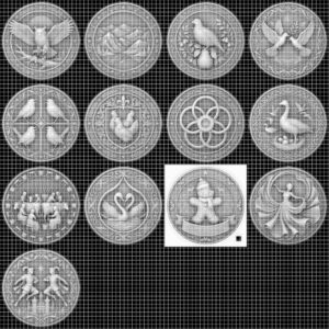 Ugly Christmas Sweater Depth Map, Knitted Challenge Coin Laser Engraving Relief