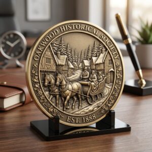 Ugly Christmas Sweater Depth Map, Knitted Challenge Coin Laser Engraving Relief