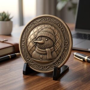 Ugly Sweater Christmas Challenge Coin, Laser Engraving Depth Map PNG Bundle